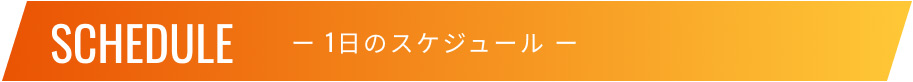 1日のスケジュール 1日のスケジュール